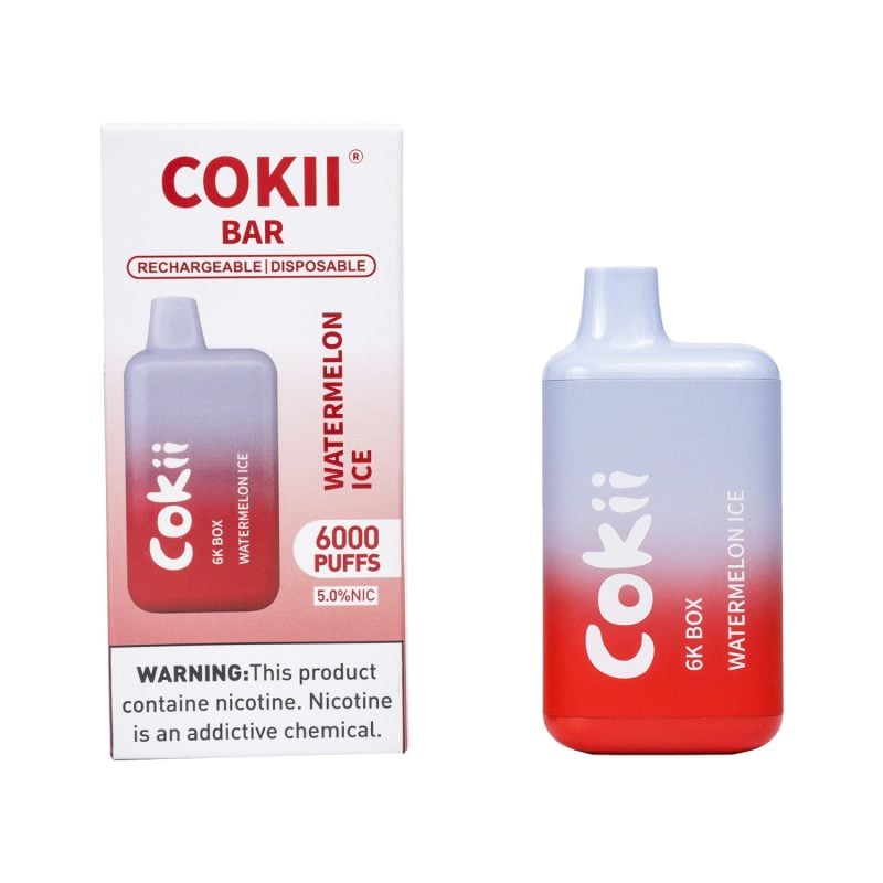 Cokii Watermelon Ice Flavored Rechargeable Disposable Vapes Low Nicotine - Image 2