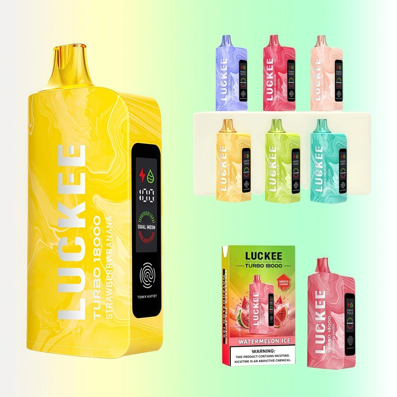New Luckee Turbo 18000 Puffs Touch Screen Button Rechargeable Disposable Vape 8