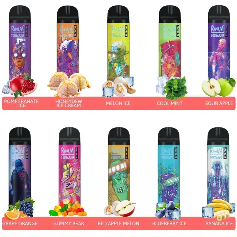 Randm Tornado 8000 Puffs Flavours list 2