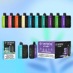 Tastefog Starry 30000 Puffs Smart Pulse Mode Disposable Vapes with Screen On Side 1