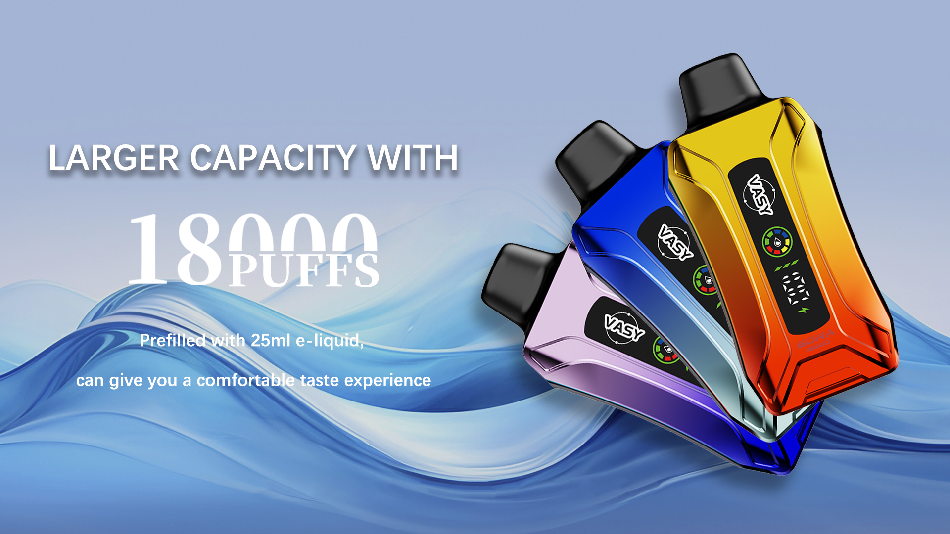New Rechargeable VASY SORA 18000 Puffs Dual Mesh Coil Nicotine Vape Disposable 8