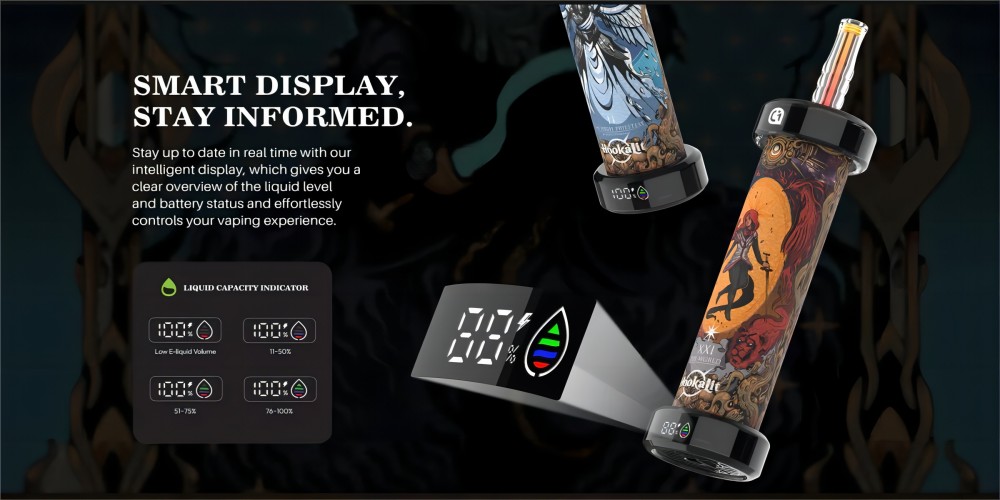 Olit Hookalit 40000 Puff Vape screen info