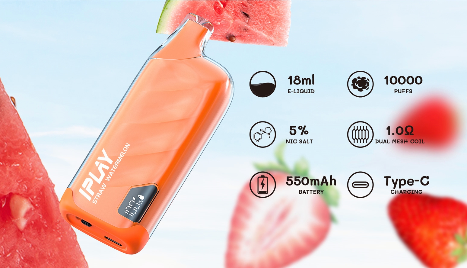 Portable IPLAY X BOX PRO 10000 Puffs Dual Mesh Coil Vape Disposable 8