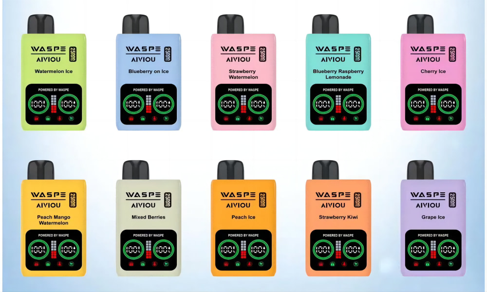 Waspe Aiviou 25000 puffs vape product features flavor list