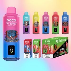 Wholesale POCO PT18000 Puffs Display Screen Disposable Nicotine Vape 1
