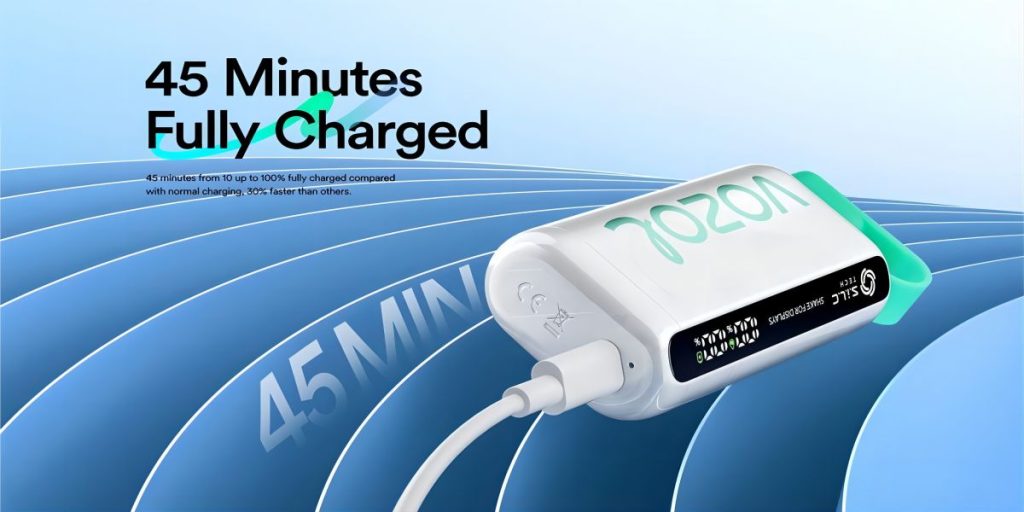 quick battery charging in vozol star 12000 puffs