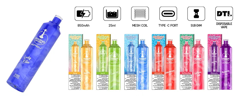 vapen shisha hookah 15000 puffs product features