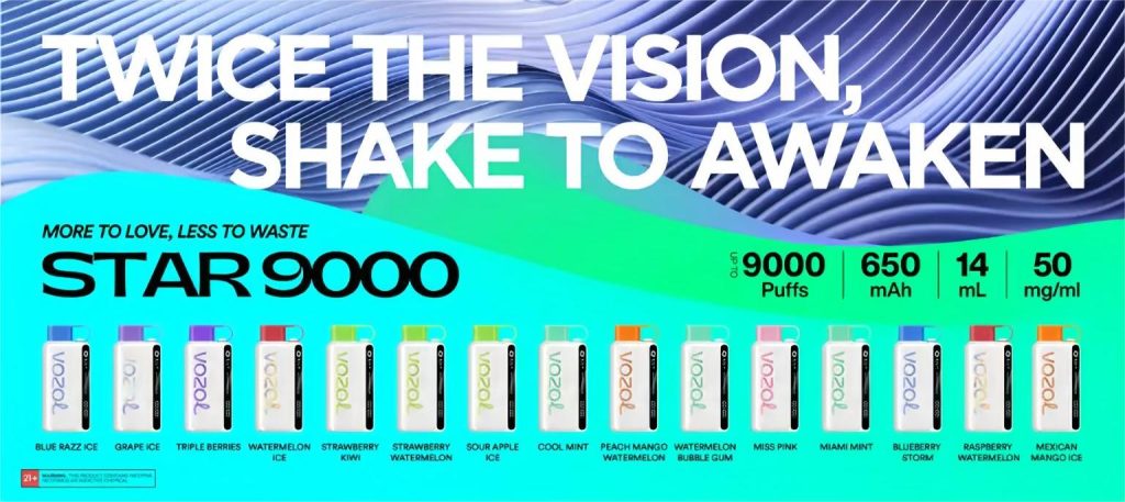 vozol star 9000 puff product specifications