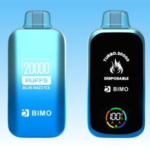 Bimo Blue Razz Ice Flavored Turbo Disposable Vape with Airflow Control 1