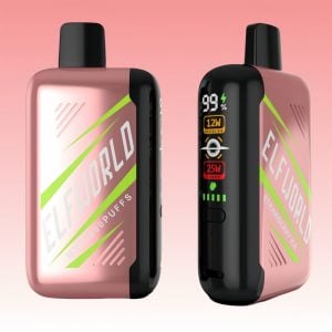 Elfworld Pink Lemonade Flavoured Disposable Vape with Screen 1