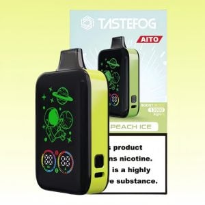 New Tastefog Juicy Peach Ice Flavoured Airflow Adjustable Disposable Vape 1