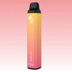 POCO Peach Ice Flavored 5% Nicotine Airflow Adjustable Disposable Vape 1