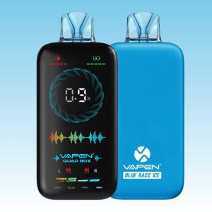 Vapen Blue Razz Ice Flavored Full Screen Display Disposable Vape 1