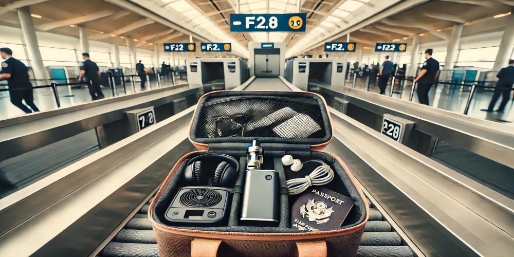 bring disposable vape on a plane checked baggage
