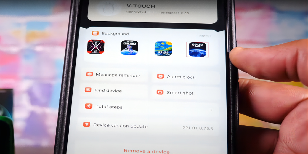 what can you do with v touch vape app